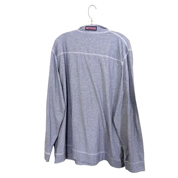 Vineyard Vines Edgartown Shep Snap Placket Lightwieight Sweatshirt Mens 2XL Gray - Picture 2 of 6